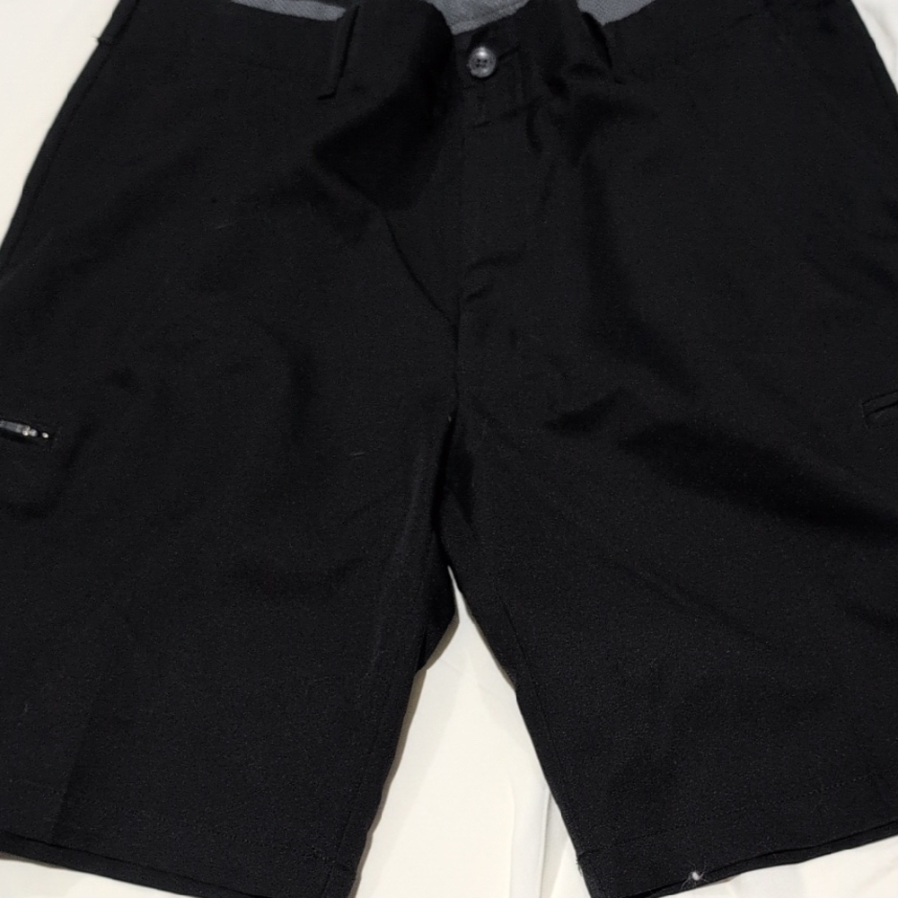 Haggar Black Cargo Shorts Durable Cotton Blend